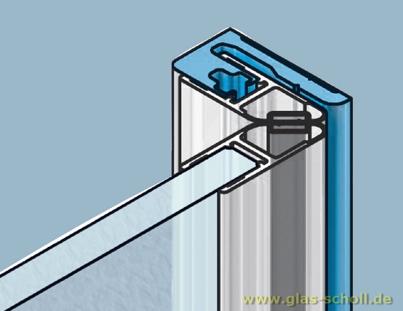 Artikelbild 1 des Artikels “Trägerprofil für Dichtungen als Türanschlag 2010 mm - E6/EV1 naturfarbig eloxiert“