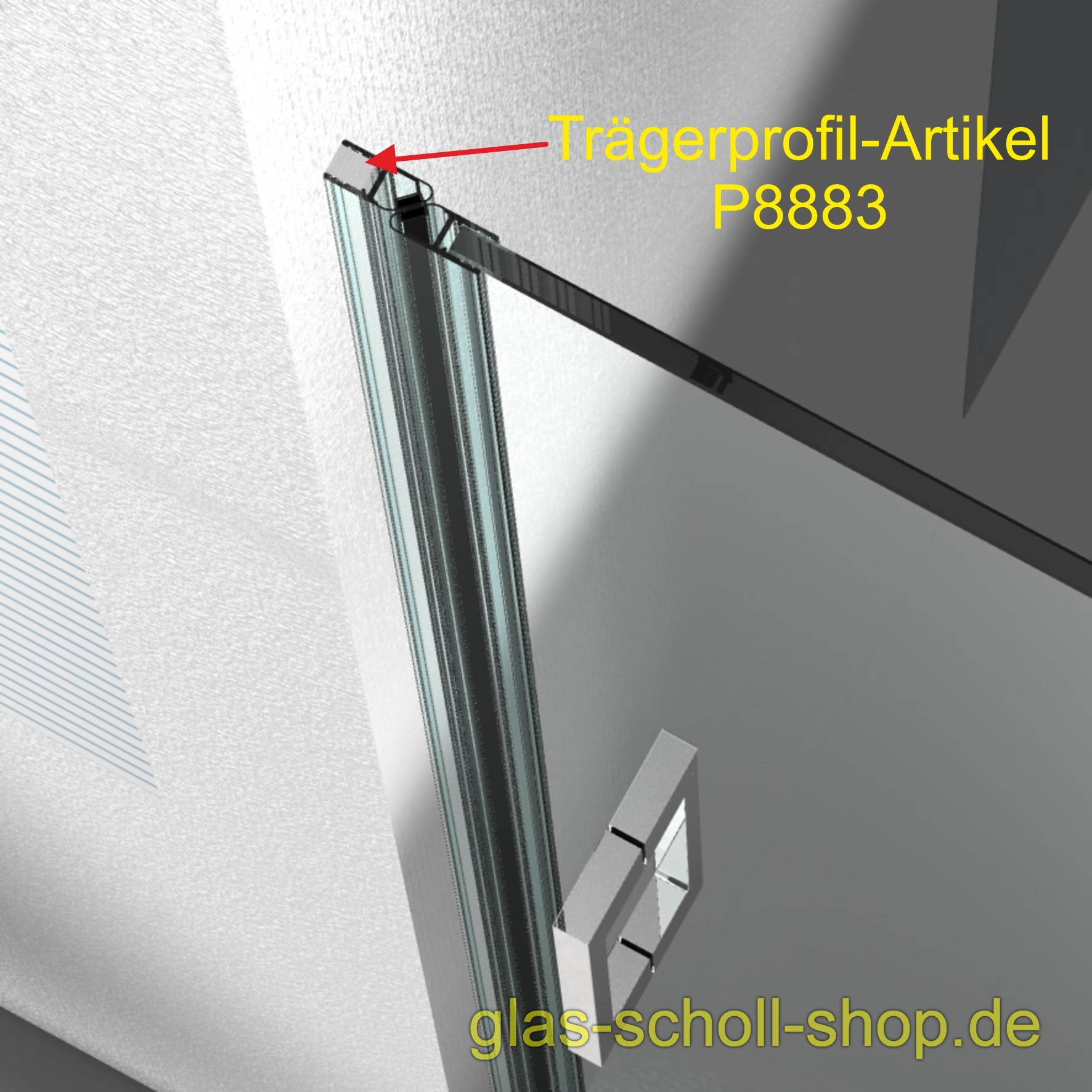 Artikelbild 1 des Artikels “Trägerprofil 8x10 für 8mm Dichtprofile (2500 mm) Aluminium spezialgebeizt naturfarbig eloxiert“