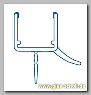 Artikelbild 1 des Artikels “unteres Wasserabweisprofil mit 135° Lippe (2500mm) Duschdichtung für 10-12mm Glas “