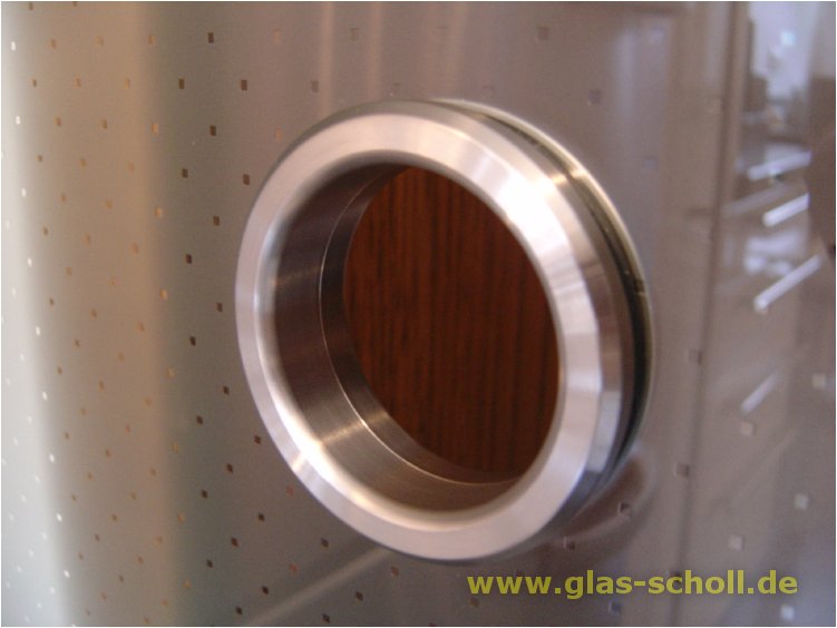 Artikelbild 2 des Artikels “einschraubbare MWE Edelstahl Griffmuschel mit Loch d=59 für 8 mm geschliffene Oberfläche“