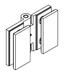 Artikelbild 2 des Artikels “Wellness Glas-Glas 180Grad Duschtürband  (nach innen öffnend) glanzverchromt“