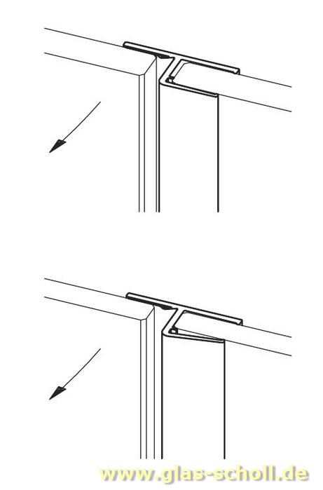 Artikelbild 2 des Artikels “fluchtendes Anschlagprofil 180° (2010mm) Duschdichtung für 6-8mm Glas “