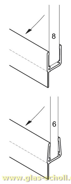 Artikelbild 2 des Artikels “untere Hart-Weich-Lippendichtung (2010mm) Duschdichtung für 6-8mm Glas “