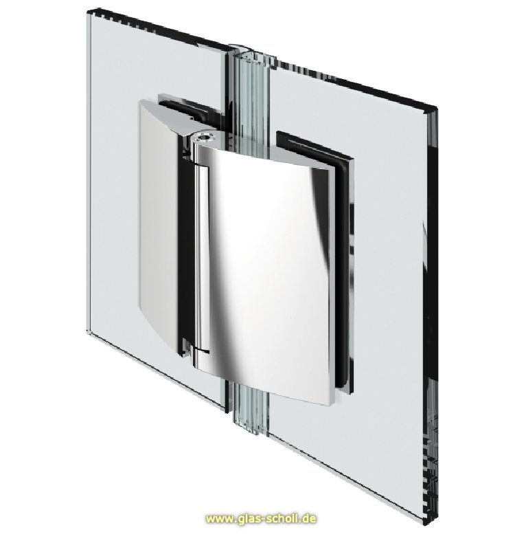 Artikelbild 2 des Artikels “Papillon 180° Glas-Glas Duschtür-Anschlagband (selbstschl. Magnettechnik) glanzverchromt“