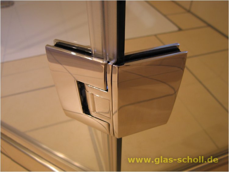 Artikelbild 2 des Artikels “Pontere 135° Glas-Glas Duschpendeltürband (beidseitig öffnend) glanzverchromt“