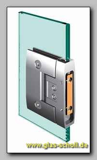 Artikelbild 2 des Artikels “Pontere 90° Glas-Wand Duschpendeltürband (verdeckte dezente schmale Anschraublasche) glanzverchromt“