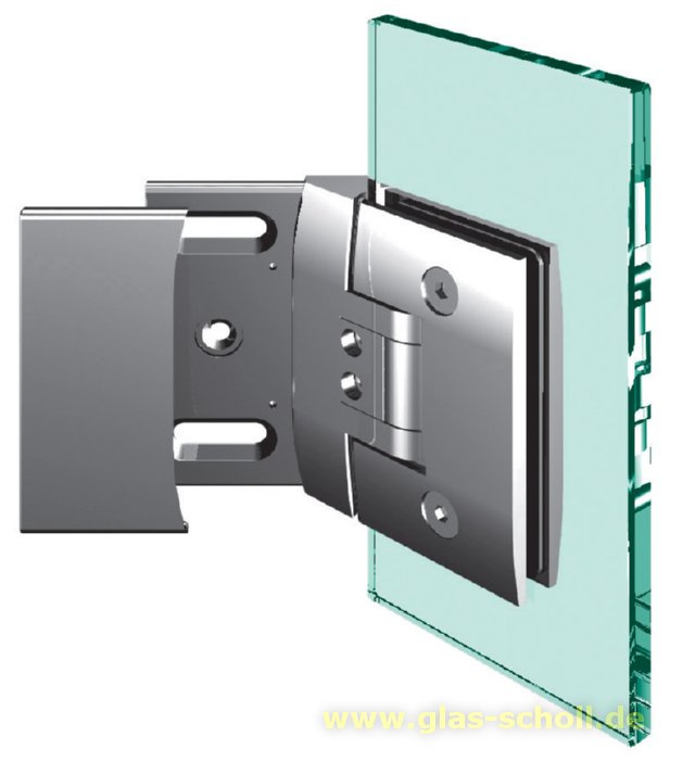 Artikelbild 2 des Artikels “Pontere 135° Glas-Wand Duschpendeltürband (einseitige Befestigungslasche) glanzverchromt“