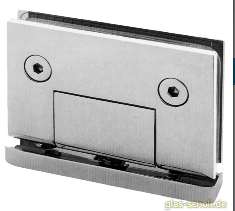 Artikelbild 2 des Artikels “Luno-Modesta Duschpendeltürbeschlag Glas-Boden/ Glas-Decke 360° für 6-12 mm Glas glanzverchromt“