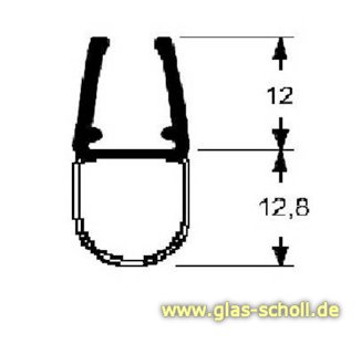 Artikelbild 2 des Artikels “Streifdichtung mit EXTRA dickem Balg (2010mm) Duschdichtung für 6-8mm Glas “