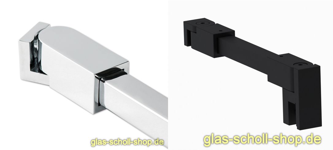 Artikelbild 2 des Artikels “Stabilisationsstangen-Set Square 12, Glas-Wand (kürzbar) 1,25 m glanzverchromt“