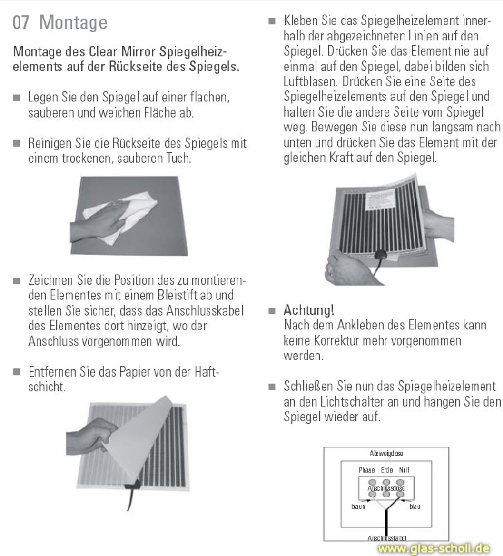 Artikelbild 2 des Artikels “Spiegelheizung - Anti Beschlag Pad - beheizbarer Spiegel 274x274 mm 6,25 W“