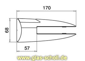 Artikelbild 2 des Artikels “Edelstahl Bodenglasklemme gebürstet für vertikale Glasbefestigung “