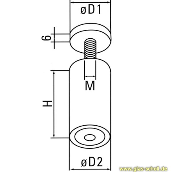 Artikelbild 2 des Artikels “Abstandhalter d=11,7 mm wa=40 mm 12mm“