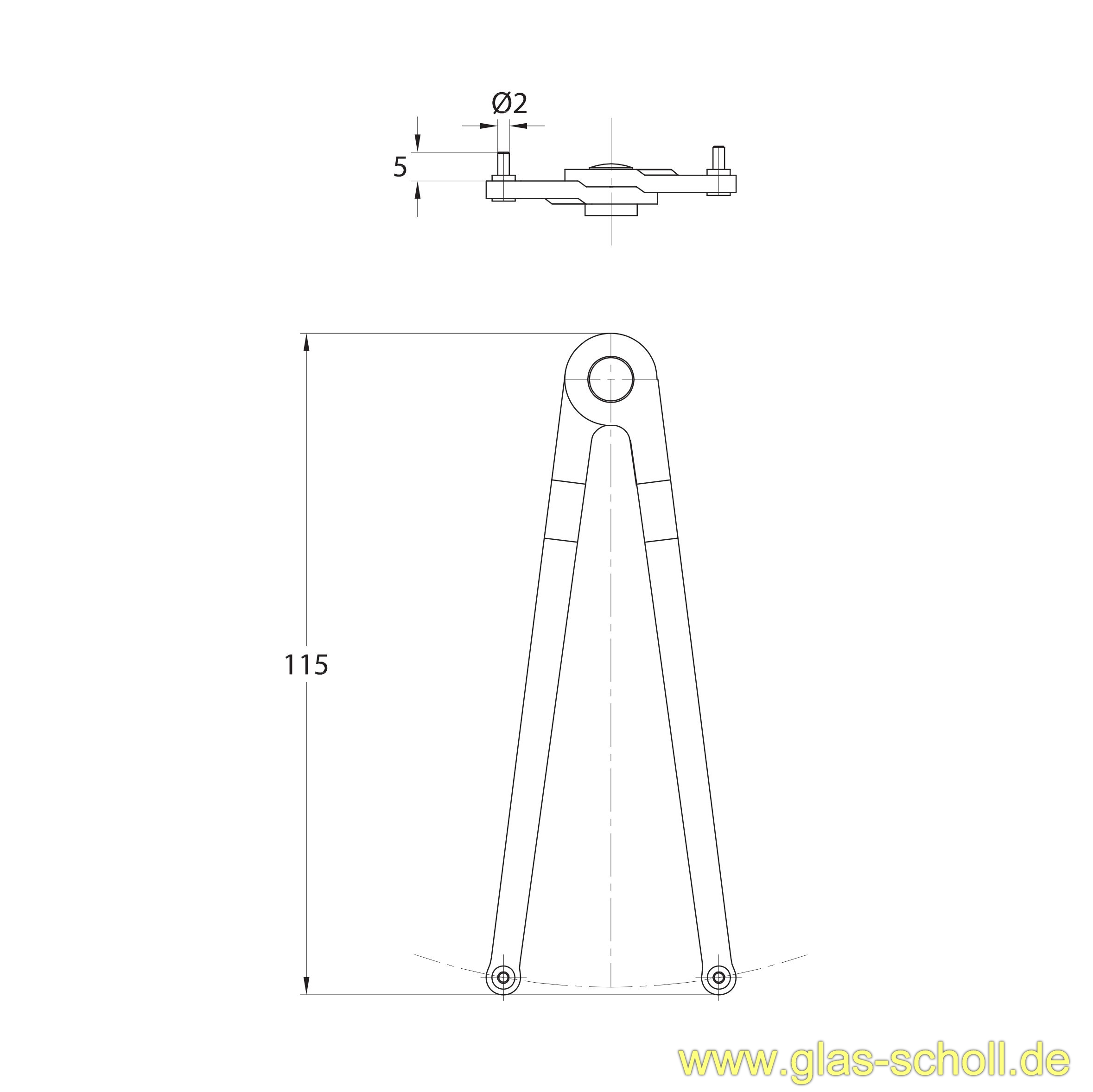 Artikelbild 2 des Artikels “Stiftschlüssel für Duschtürbänder NEXT Schlüssel“