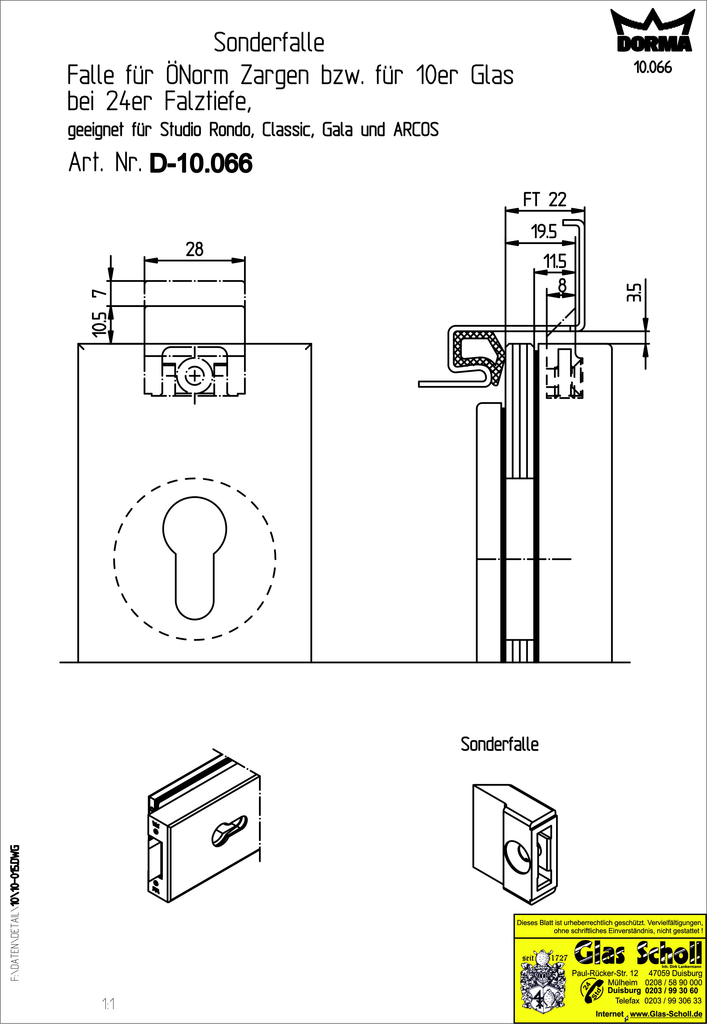 Artikelbild 2 des Artikels “DORMAKABA Studio Sonderfalle für 10mm Glasstärke “