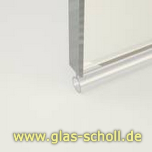 Artikelbild 2 des Artikels “selbstklebendes unteres/seitliches Abweisprofil mit Balg (2500mm) für 8-12mm Glas “