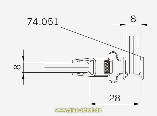 Artikelbild 2 des Artikels “Magnetprofil 90° für Pendeltüren (2500mm) Duschdichtung für 6-8mm Glas “