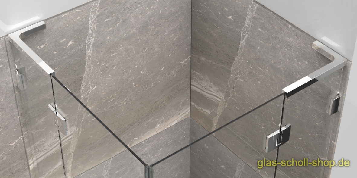 Artikelbild 2 des Artikels “Stabilisierungswinkel für Glasduschen LINKS - glanzverchromt“