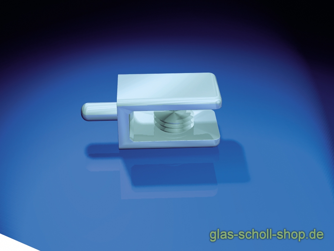 Artikelbild 2 des Artikels “Glasplattenträger rechteckig 15x27 Glasstärke 6-10 mm für Lochrasterschränke glanzverchromt“