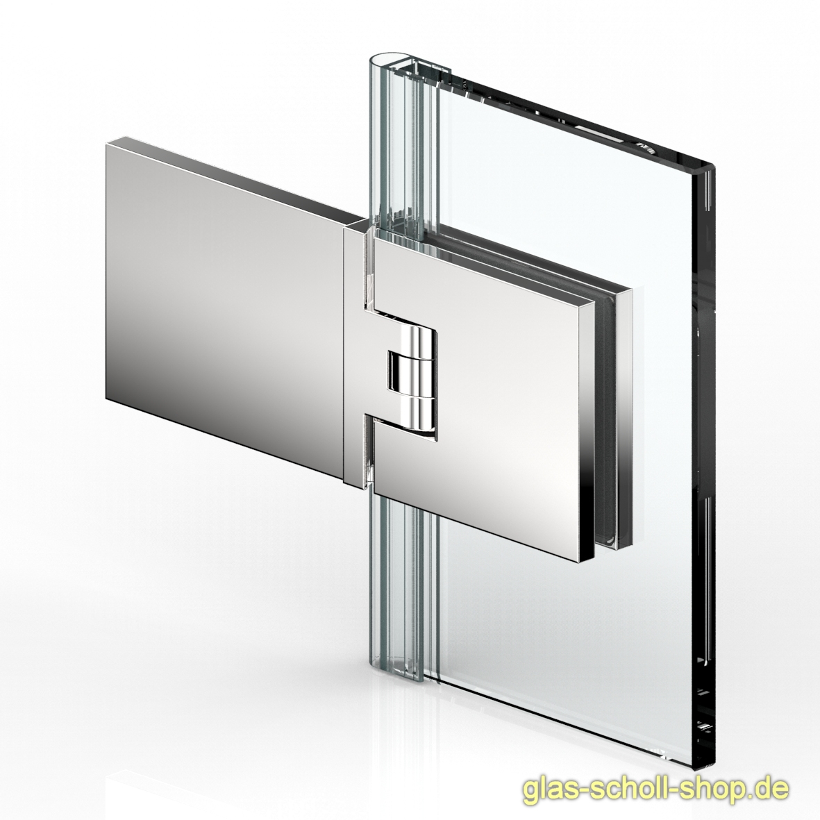 Artikelbild 2 des Artikels “Flamea+ 180° extrastark Glas-Wand Pendel-Duschtürband (verdeckte Verschraubung) “