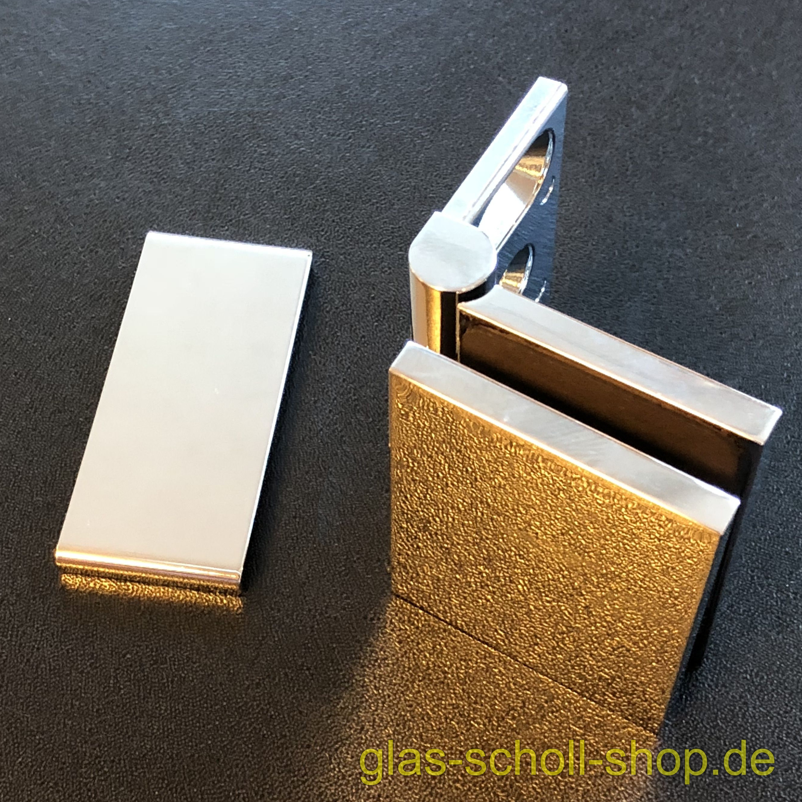 Artikelbild 2 des Artikels “Flamea-Flinter-Nivello 60-100° VERSTELLBARER Glas-Wand Winkelverbinder glanzverchromt“
