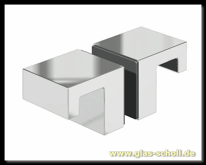 Artikelbild 2 des Artikels “beidseitiger eckiger L-Form Design-Türgriff für Lochbohrung 14mm glanzverchromt“