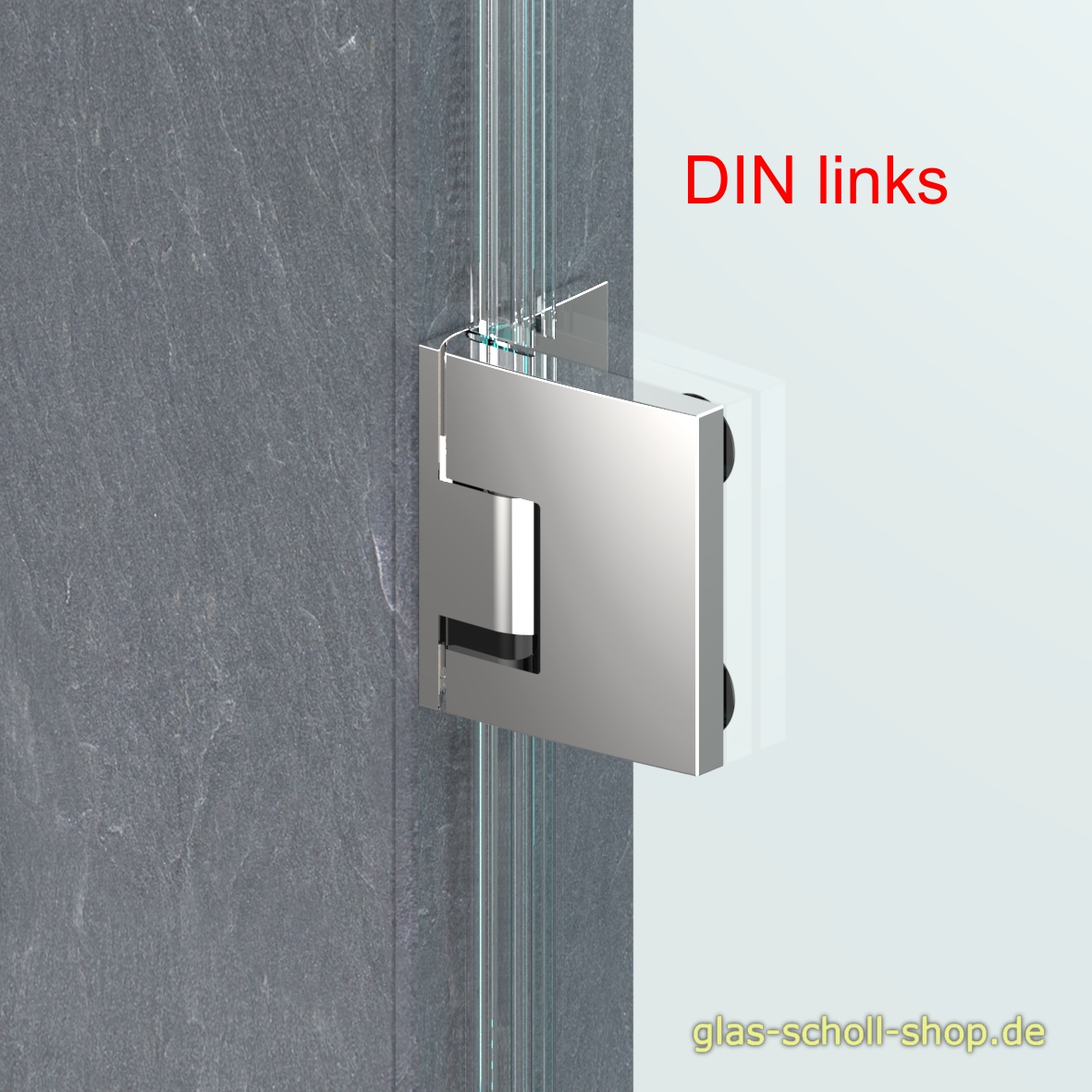 Artikelbild 2 des Artikels “Pavone flächenbündiges Hebe-Senk-Pendel Duschtürband Glas-Wand 90° glanzverchromt“