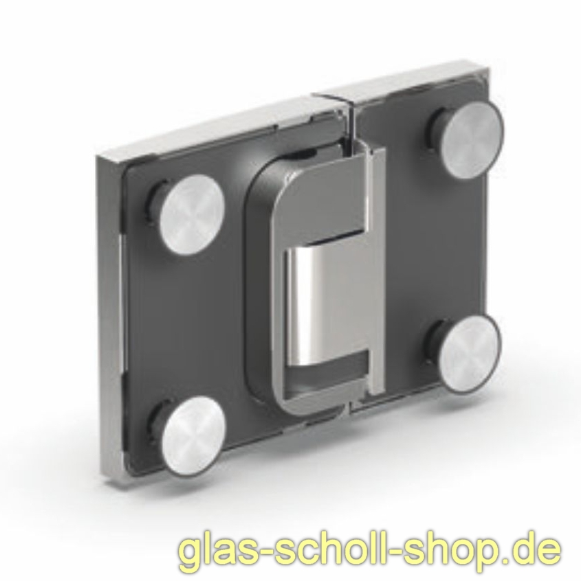 Artikelbild 2 des Artikels “Pavone flächenbündiges Hebe-Senk-Pendeltürband Glas-Glas 180° glanzverchromt DIN-Rechts“