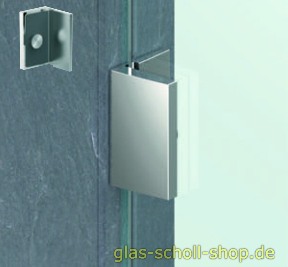 Artikelbild 2 des Artikels “Pavone flächenbündiger Winkelverbinder Glas-Wand 90° glanzverchromt“