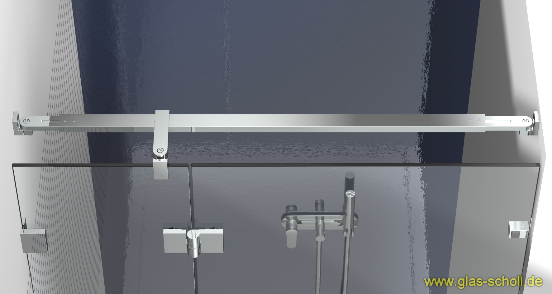 Artikelbild 2 des Artikels “rechteckige Stabilisierungsstange WAND-WAND verstellbar (Länge auswählen) Länge auswählen“