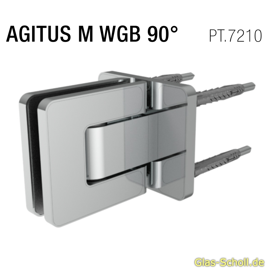 Artikelbild 2 des Artikels “MWE Agitus-M Pendeltürband 90° Glas-Wand beidseitiger Anschraublasche Edelstahl geschliffen“