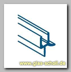 Artikelbild 2 des Artikels “unteres Wasserabweisprofil mit 135° Lippe (2500mm) Duschdichtung für 10-12mm Glas “