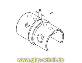 Artikelbild 2 des Artikels “Edelstahl Verbinder gebürstet für Handlauf (2 Stk) “