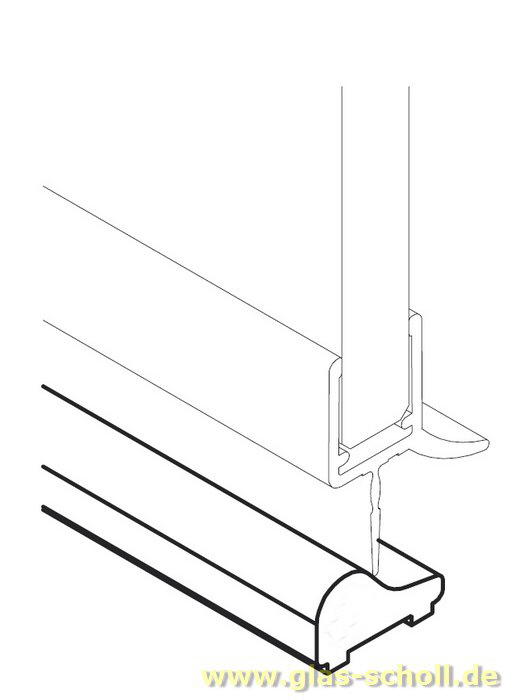 Artikelbild 3 des Artikels “unterer gerader Schwallschutz WEISS (1230 mm) Duschdichtung “