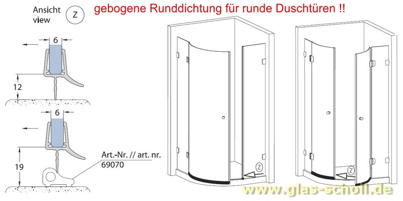 Artikelbild 3 des Artikels “GEBOGENES unteres Wasserabweisprofil mit 135° Lippe (1150-1200mm) 6-8mm “