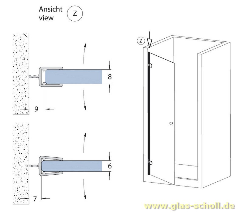 Artikelbild 3 des Artikels “seitl. Wasserabweisprofil (2010mm) Duschdichtung für 6-8mm Glas “