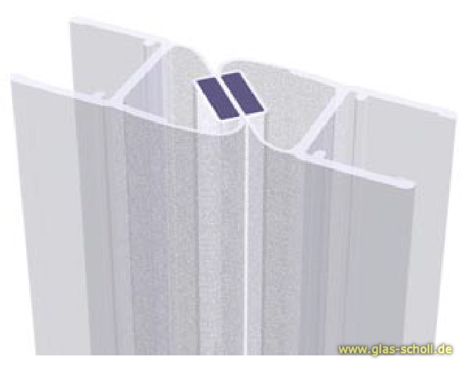 Artikelbild 3 des Artikels “180 Grad (versetzt) Magnet-Duschdichtung für 10-12mm Glas (2500mm) “