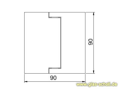 Artikelbild 3 des Artikels “Farfalla 180° Glas-Glas Duschtürband (nach außen hin öffnend) glanzverchromt“