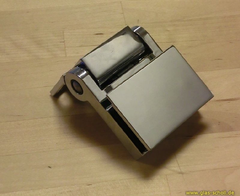 Artikelbild 3 des Artikels “Flinter Glas-Wand 90Grad Duschtürband nach innen öffnend glanzverchromt“