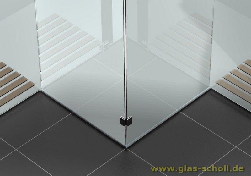 Artikelbild 3 des Artikels “Flamea, Flinter, Nivello 90° Glas-Glas Winkelverbinder Winkelhalter glanzverchromt“