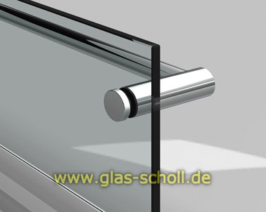 Artikelbild 3 des Artikels “Handtuchhalter RUND zur Glas- oder Wandmontage (kürzbar) glanzverchromt/gebeizt“