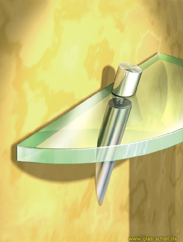 Artikelbild 3 des Artikels “Design Stangen-Glasplattenträger Archia d=25 für 6-12mm glanzverchromt“