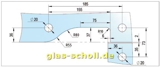 Artikelbild 3 des Artikels “Winkel Oberlichtbeschlag PT 40 Edelstahl gebürstet“