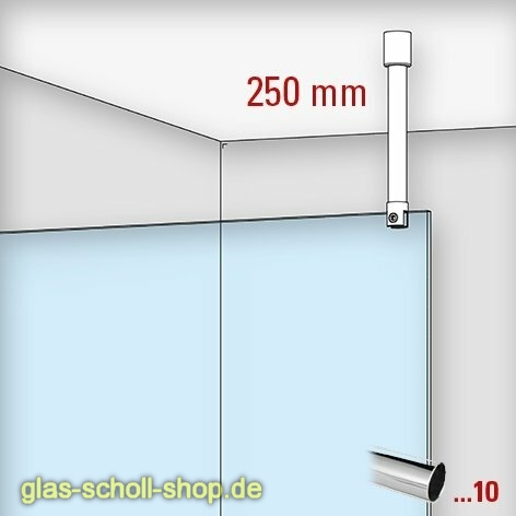 Artikelbild 3 des Artikels “runde Decken-Stabilisierungsstange 250 mm GLAS-DECKE (kürzbar) SET - Edelstahl Design“