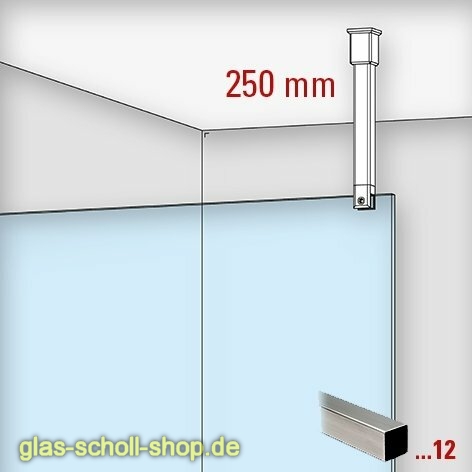 Artikelbild 3 des Artikels “eckige Decken-Stabilisierungsstange 250 mm GLAS-DECKE (kürzbar) SET - Chrom-Design“