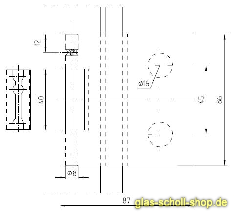 Artikelbild 3 des Artikels “DORMA Junior Classic Türband mit Hülse LM silber eloxiert“