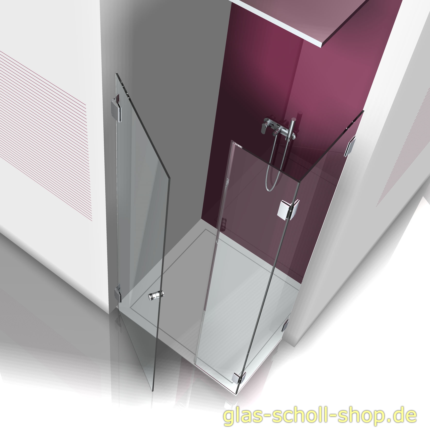 Artikelbild 3 des Artikels “Winkelverbinder Glas-Glas 90° passend zu Farfalla, Pillango und Papillon glanzverchromt“