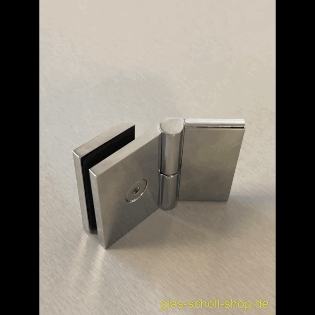 Artikelbild 3 des Artikels “Flamea-Flinter-Nivello 100-140° VERSTELLBARER Glas-Wand Winkelverbinder glanzverchromt“