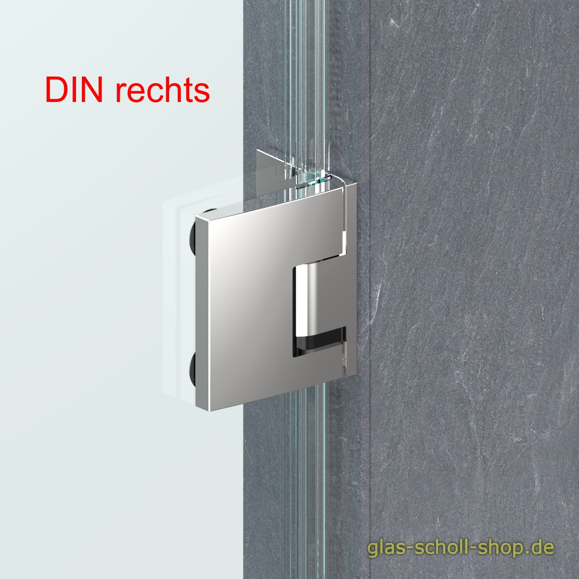 Artikelbild 3 des Artikels “Pavone flächenbündiges Hebe-Senk-Pendel Duschtürband Glas-Wand 90° glanzverchromt“