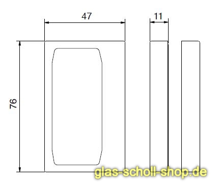 Artikelbild 3 des Artikels “Glastürgriff/Muschelgriff selbstklebend 47x76x11mm glanzverchromt“